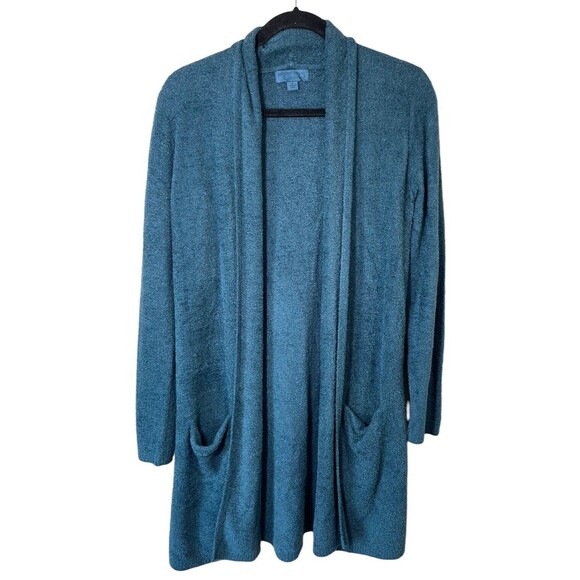 Barefoot Dreams Size‎ small  CozyChic Lite Essential Long Cardigan Deep Teal - Picture 1 of 10